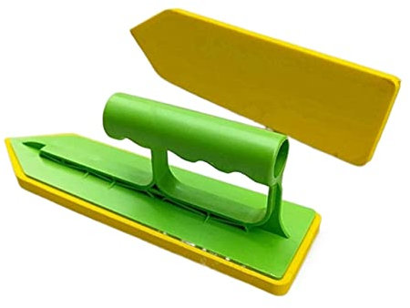 truelle à plâtrer truelle en acier inoxydable Truelle de pointage Outil de maçon pratique Truelle de calfeutrage de carrelage Poignée ondulée Truelle de plâtrage Constructeurs Maçons Truelle éponge 22