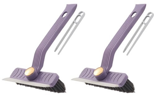 Cepillo de limpieza de juntas 3 en 1, 2 cepillos giratorios de 360°, cepillo de limpieza multifuncional con pinzas y espátulas para esquinas estrechas, baño, hogar, cocina