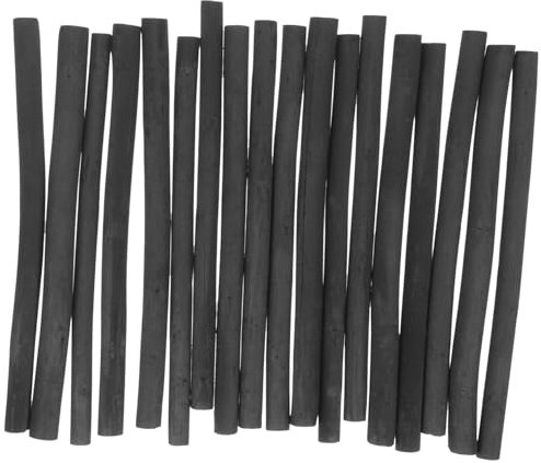Hohopeti 20 Stück Künstler Holzkohlestifte 7-9mm Durchmesser Professionelle Komprimierte Holzkohle zum Zeichnen für Hobby und Studentenkünstler