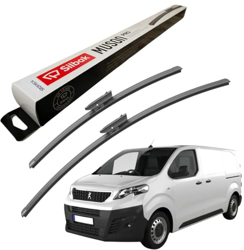 Silbak Windscreen Wipers, fits for PEUGEOT EXPERT (2016 ONWARDS) Front Wiper Blades, 650mm/480mm