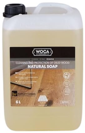 WOCA Denmark Holzbodenseife Natur 6 L für geölte, gewachste und geseifte Holzböden
