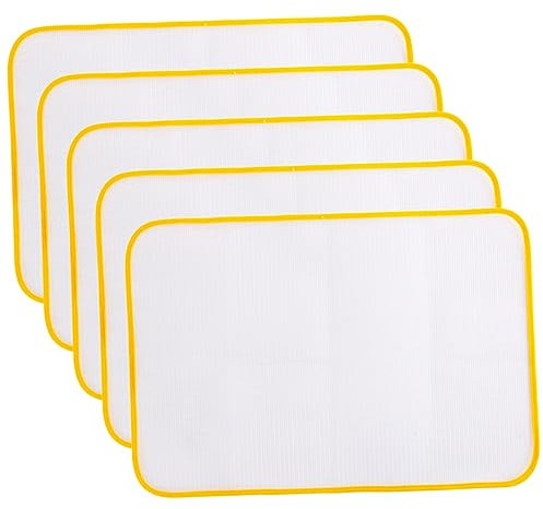 ABOOFAN 5pcs Ironing Mesh Pad Ironing Pressing Cloth Heat-resistant Mat Board Cover Travel Mat Random Color