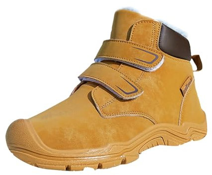 Herren Business Schuhe Schwarz Snow Boots Fashion Casual Trainers Breathable Flat Casual Shoes Winter Padded Warm Men's Boots Snowboard Schuhe Herren (Yellow, 36)