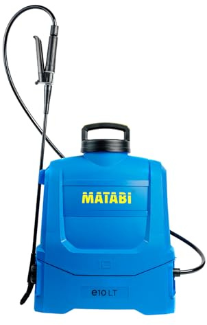 Elektrisk spruta Matabi e10 LT - Avtagbart Li-Ion-batteri - Upp till 150 liter autonomi - Kompakt och lätt design - Vadderade remmar - Ergonomisk tank - Munstycken ingår - Tillverkad i Spanien