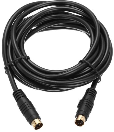 QUARKZMAN Cable S-Video 10 Pies, Cable S-Video Mini DIN 4 Pines Macho A Macho Conector Chapado En Oro Para TV Receptor Monitor S-VHS VCR DVD