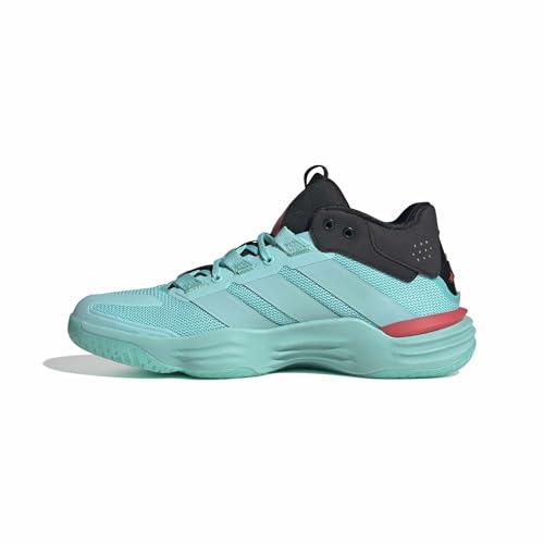 adidas Men's Courtstabil Indoor, Flash Aqua/Flash Aqua/Semi Lucid Red, 8