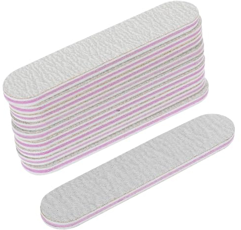 WRITWAA 100 Limas Pulidoras de Uñas de Esponja, Dobles, para Dar Forma y Suavizar Bordes, 9x2cm, para Casa y Viaje