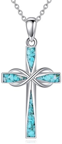 YAFEINI Kreuz Kette Sterling Silber Keltischer Knoten Baum des Lebens Kreuz Halskette Anhänger Geschenke für Frauen Männer