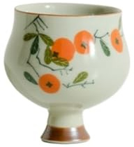 ksjdieunf Tea Set Mug Ceramic High-foot Teacup Hand-painted Teacup Retro Coffee Cup Handleless Teacup Tea Art Teacup Tea Party Tea Mug