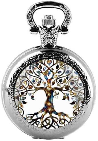 Classic Glass Dome Unisex Arabic Numerals Dial Quartz Pocket Watch Women Man Necklace Pendant Accessory with Chain Gift (ZHP-F008)