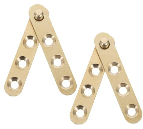 SOPOTUTU 2 paia Cerniere in Rame Rotanti per Porte e Mobili Perno Pivotante Superiore e Inferiore per Movimento Fluido e Montaggio Facile per Armadi e Finestre Interni