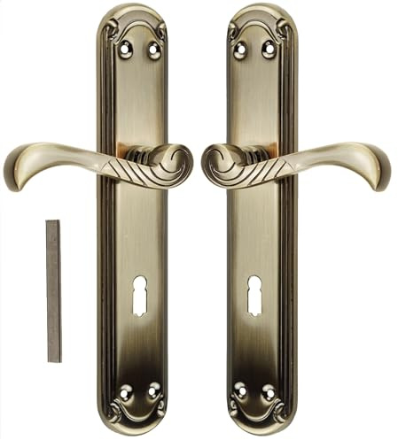 FEINZ Poignée de Porte Casablanca Nickel 72mm Plaque Longue