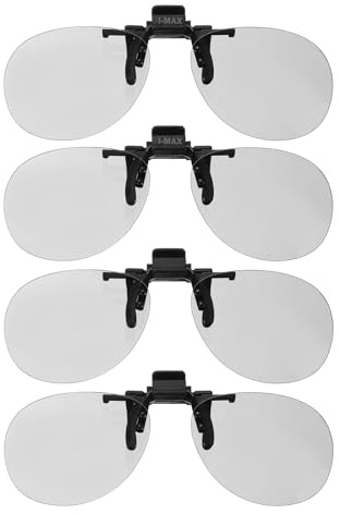 QUARKZMAN 4 Piezas Gafas 3D Clip-On Polarizadas Gafas 3D Pasivas Circulares para RealD/Image Maximum Cine Juegos TV Proyector De Fotos