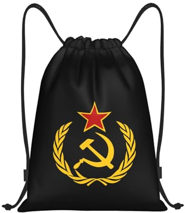 Urss Marteau Et Faucille Homme Femme Sac À Cordon Avec Cordons De Serrage Sac À Dos À Cordon Pliable Sacs De Sport Pour Vacances Plage Gymnastique Natation