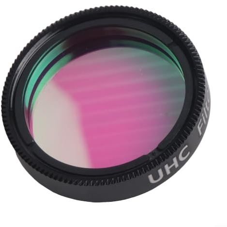 UHC-filter av aluminiumlegering 3,17 cm optiskt glas | Tillverkad av aluminiumlegering, optisk glaslins, lätt 15 g, konstruktion för lång användning