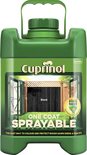 New 2016 Cuprinol One Coat Sprayable Fence Treatment Black for Colour