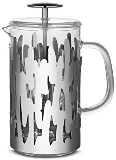 Alessi Barkoffee BM12/8 - Caffettiera a Presso-Filtro, Acciaio Inossidabile 18/10, Acciaio