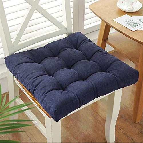 NMDCDH Cojín de Asiento, Juego de 1 cojín de Pana para Silla, cojín de Asiento para jardín, balcón, Patio (Azul espelta, 50 x 50 cm)