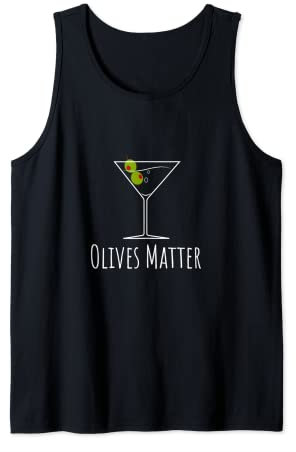 Martini Glass T-Shirt, Olives Matter Shirt, Funny Tank Top