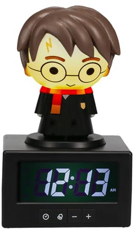 Harry Potter Digital Alarm Clock - Officially Licensed, Mood Lamp Featuring Harry, Night Light with Wake Up Timer, Room Decor for Potter Heads | Paladone, White