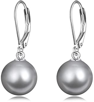 VONALA Perle Ohrringe Sterling Silber, Hängend Ohrringe Schmuck Geschenke für Damen und Mädchen
