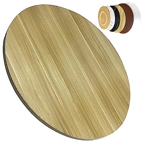 SAGIDAR 360 ° Drehbares Tablett, Esstisch Drehteller Runder, Ø 50cm-100cm, Holz Drehplatte, Abgerundete Kanten, Großer Drehscheibe, Mit Silent Base, 6 Farben Verfügbar, Sicherheit Der Nutzung