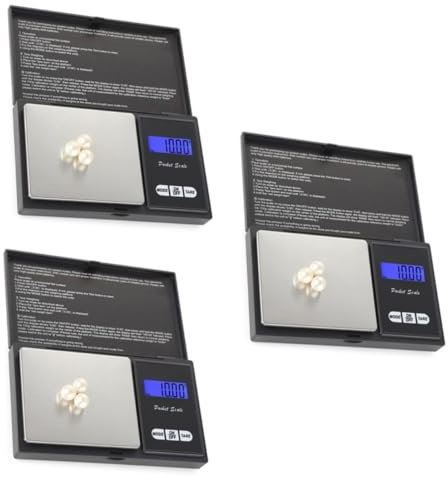 Zerodeko 3stücke Miniatur Elektronische Schmuckwaage Tragbare Digitale Waage Für Schmuck Und Pakete Präzise Messung Für Unterwegs Mit Beleuchtetem Lcd-display