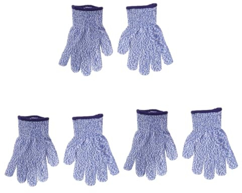 UPKOCH 3pairs Cut Resistant Gloves for Boy Girl Safety Kitchen Gloves for Cutting and Slicing Blue Xs Anti-cutting Protective for Cooking and Food Preparation
