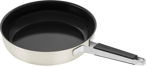 ZWILLING Pure - Sartén antiadherente de cerámica de acero inoxidable de 11 pulgadas, color marfil