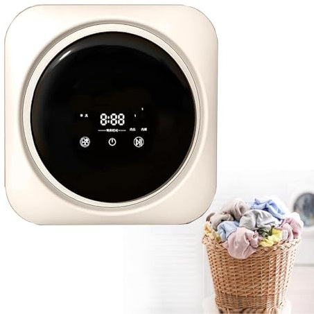 LHQYA Lavadora De Ropa Interior De 3,5 L, Lavadora Y Secadora De Tambor Inteligente, Bañera Interior Acero Inoxidable/Capacidad De Lavado 0,3 Kg/170 W Potencia De Secado, para Apartamentos, Casas