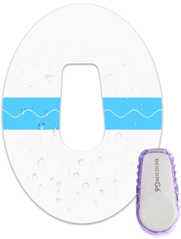 QaZanteiar 20 Pièces Patchs Dexcom G6, Imperméable et Non Irritant Pour la Peau, Patch de Fixation Pour Protection Capteur Dexcom, Sans colle au Milieu, Capteur Autocollants de Capteur pour Dexcom G6