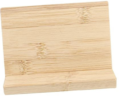 CAXUSD Blank Bamboo Board Base Payment Code Display Plate for Desktop Custom Name Plate Stand
