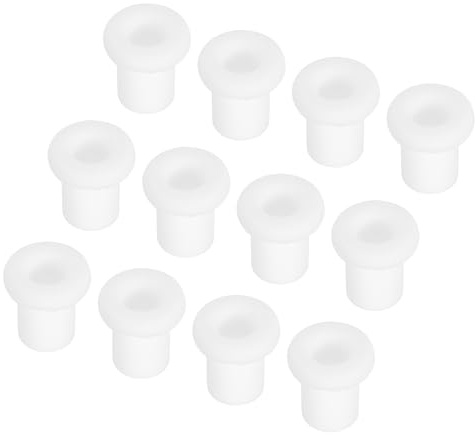 sourcing map 15Pcs t Shape Rubber Grommet Mount Dia 7.0mm ID 4mm H 10mm White Seal Protection Cable Grommets Flexible for Cable Pipe
