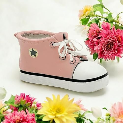 MAISONICA 32cm Pink Funky Planter Plant Pot Trainer Shoe Boot Decorative Flower Holder