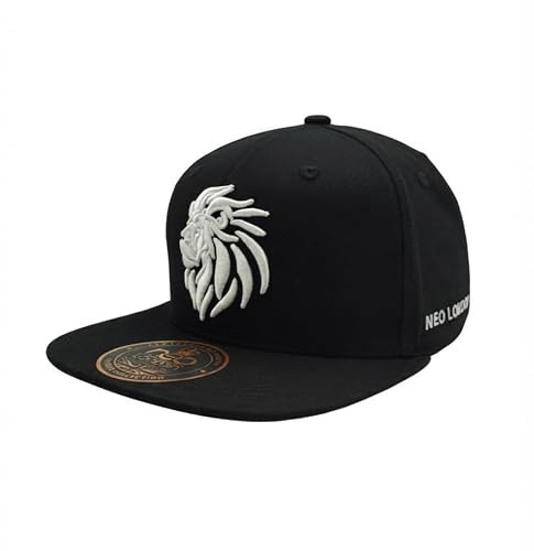 NEO LONDON Duck Brim Snapback Baseball Cap | 3D Lion Embroidery | Adjustable | Unisex