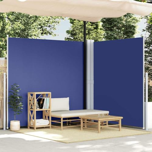 Generico Tenda da Sole Laterale Retrattile Blu 200x600 cm,Casa e Giardino,Prato e Giardino,Vita all'aperto,Ombrelloni e parasole-318010