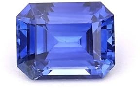 Echter blauer Saphir, achteckig, loser Edelstein, natürlicher zertifizierter Stein für Verlobungsring, Anhänger, Schmuckherstellung, September-Geburtsstein, 6 x 4 mm (1 Stück)