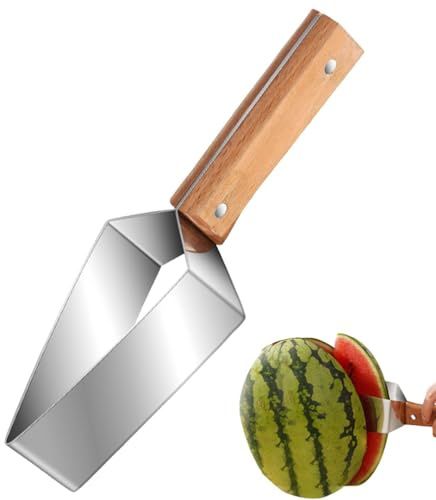 Cortador sandía | Cortadora sandía acero inoxidable | Herramienta cortadora sandías triangulares | Herramienta para cortar sandías en cuña | Simplemente cortadoras frutas para el hogar, cocina