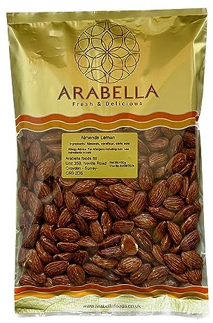 Almond Roasted Lemon Flavour - 450g Mouth Watering Almonds glazed with Lemon Flavour Smooth & Silky Jumbo Size New Crop - Always Fresh
