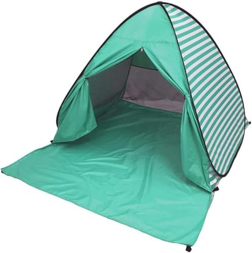 Eplze Automatic Pop Up Beach Tent for 2-3 Persons-Stripe Style (Green)