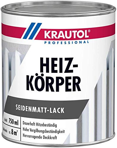 Krautol Heizkörperlack Acryl-Lack seidenmatt weiß, 750 ml