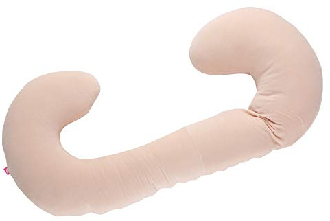 Bezug für Lagerungskissen/Seitenschläferkissen Sleepy-C Premium von Motherhood, Öko-Tex Standard - aus Baumwoll-Velour! (apricot)
