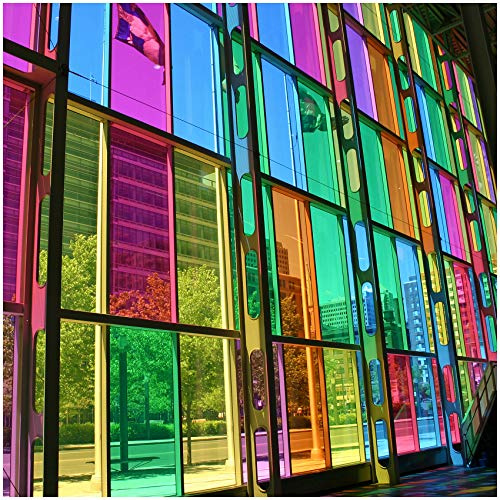 (9,50 €/m²) 8300 Fensterfolie Tönungsfolie Transparent Selbstklebend Durchsichtig Folie für Fenster Glastüren Raumteiler Spiegel (034 Orange, 31,5cm x 5m)