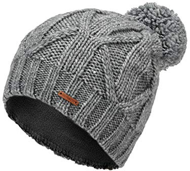 Marhatter Damen Mütze mit Pompon Wintermütze Damenmütze Bommelmütze Zopfmuster