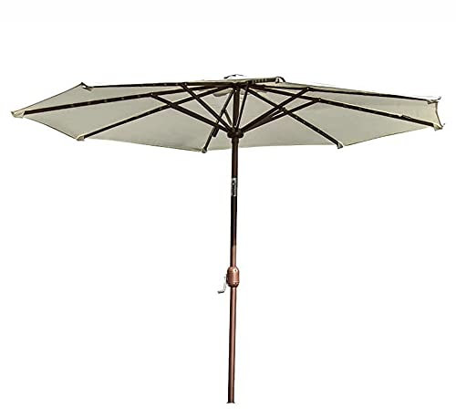 MANG Gartenschirm Sonnenschirm Neigbar Marktschirm UV-Schutz Terrassenschirm Schwenkbar Ampelschirm Mit 32 Solar-LED-Lichtern Und Kippfunktion, 6 Farben