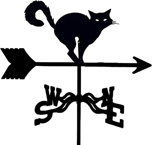 TAISK Wetterfahne mit Tierornament, Fuchs und Ente Wetterfahne aus Metall, Edelstahl, Windrichtungsanzeiger, Garten, Hof, Windfahne (Stil 2)