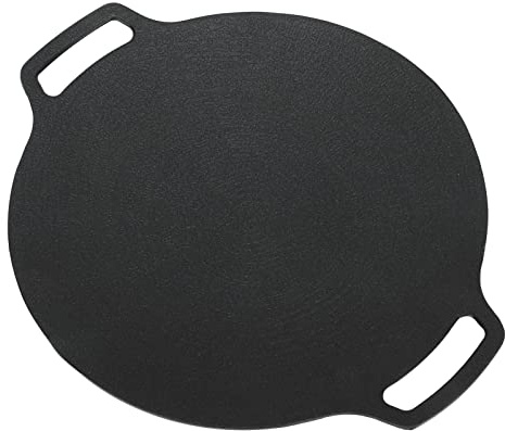 Alomejor Koreanischer Antihaft-Grill, Doppelgriff, 6-lagige Beschichtung, Multifunktionale Grillplatte für Heim- und Outdoor-Herde, Gaskocher (33cm)