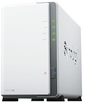 Synology DS223j 2-Bay Diskstation NAS (Realtek RTD1619B 4-Core 1.7 GHz 1GB DDR4 Ram 1xRJ-45 1GbE LAN-Port) 16TB Bundle mit 2 x 8TB Seagate IronWolf NAS HDDs (ST8000VN004)