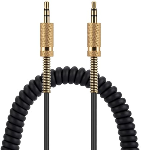 MARSHALL Replacement Audio Cable, Compatible with Woburn1/2, Major1/2/3, STOCKWELL1/2, Stanmore1/2, Kilburn1/2, Acton1/2, Tufton, Uxbridge Speakers, 3.5mm Male to Male Stereo Jack Cord, 2 Ft, Black