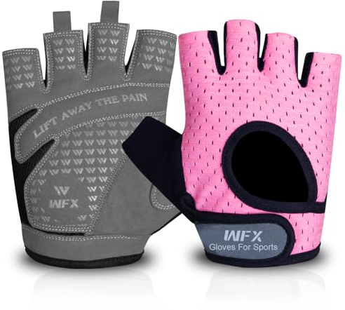 WFX Gants de Gymnastique d'haltérophilie, d'entraînement de Fitness, Respirants, antidérapants, rembourrés en Silicone, Protection de la Paume, équipement de Musculation élastique, Exercice de